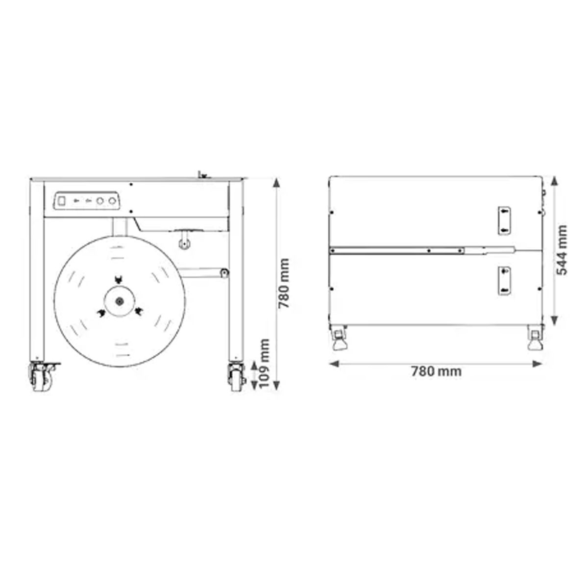 dimensions machine cerclage industrielle