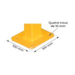 platine fixation acier 100x100 mm