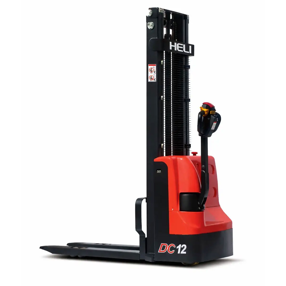 Gerbeur électrique HELI CDD12JM250 vue trois-quarts