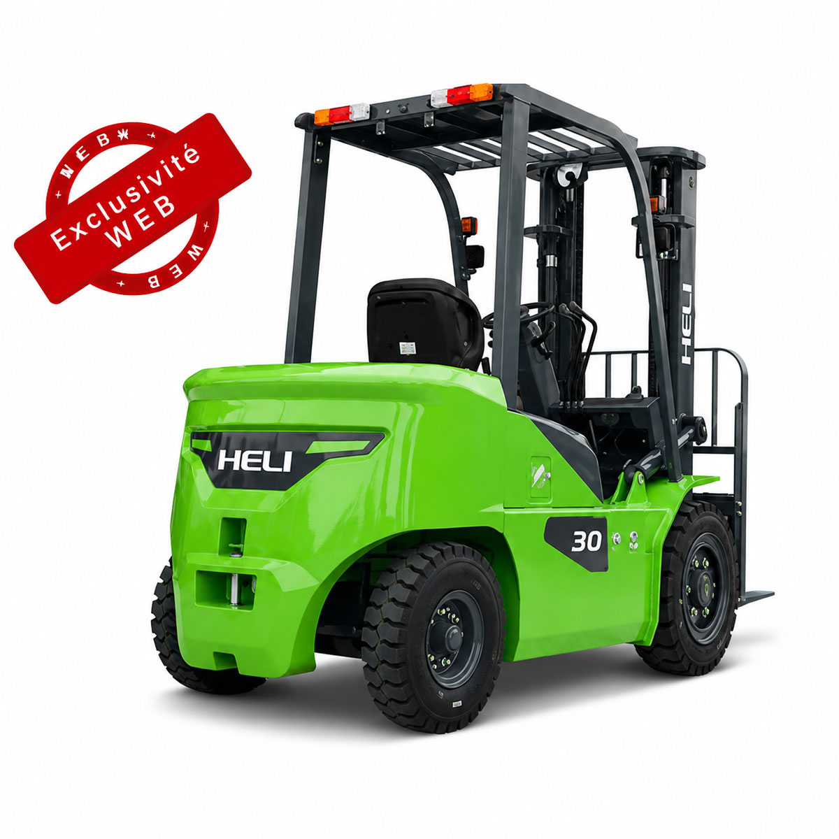 Chariot vert avec marquage Exclusivité Web