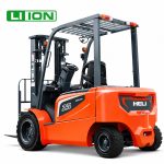 Chariot élévateur lithium HELI H4 CPD25 vue arrière avec logo Li-ion